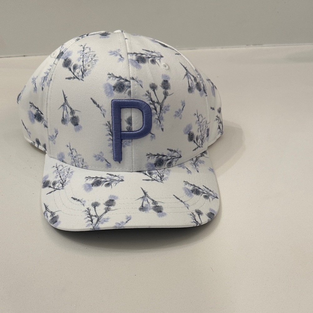 Puma White and Blue Floral Hat